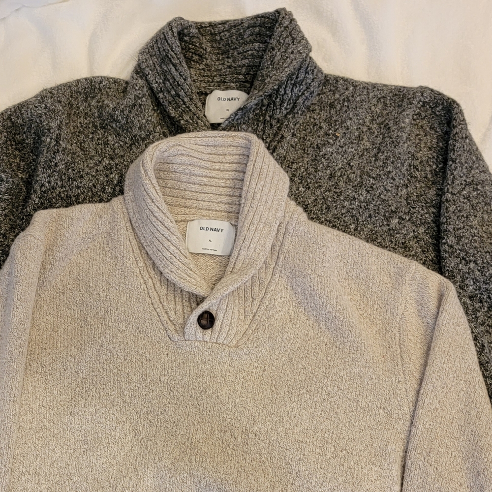 Old Navy Shawl-Collar Sweater for Men Set of 2